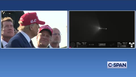 Donald Trump watches the Starship launch