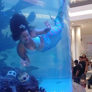 A South African professional mermaid had a brief scare while swimming