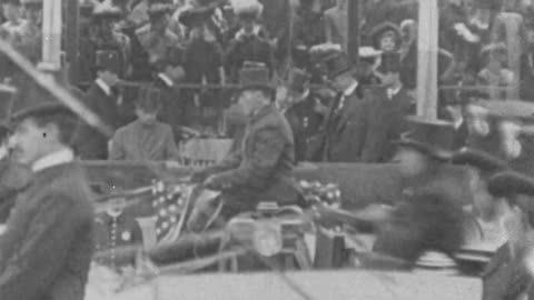 President Roosevelt, Dedication Ceremonies, St. Louis Exposition (1903 Original Black & White Film)