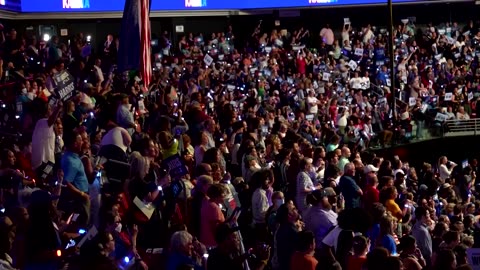 Excited Philadelphia crowd cheers on as Democrats debut ticket