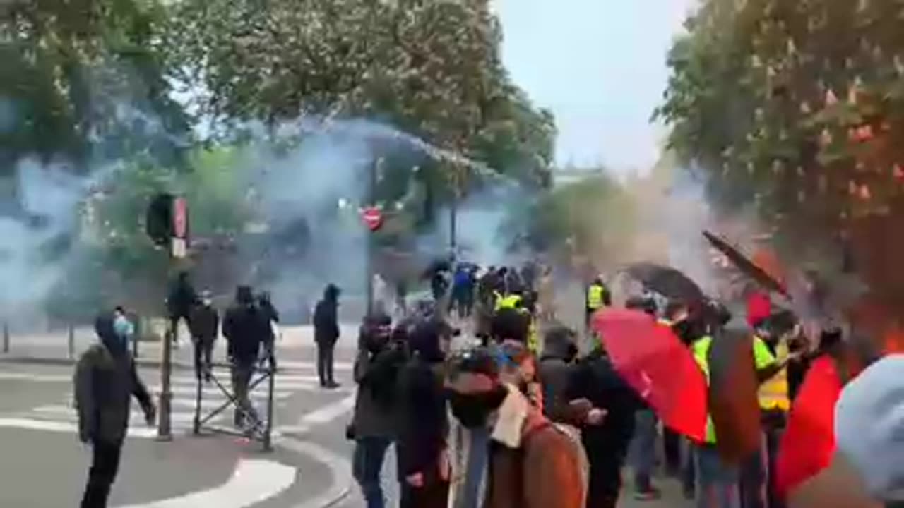 Scenes from the streets of France after the