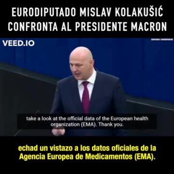 Eurodiputado Mislav Kolakisic confronta a Macron Plandemia Covid 19 Coronavirus