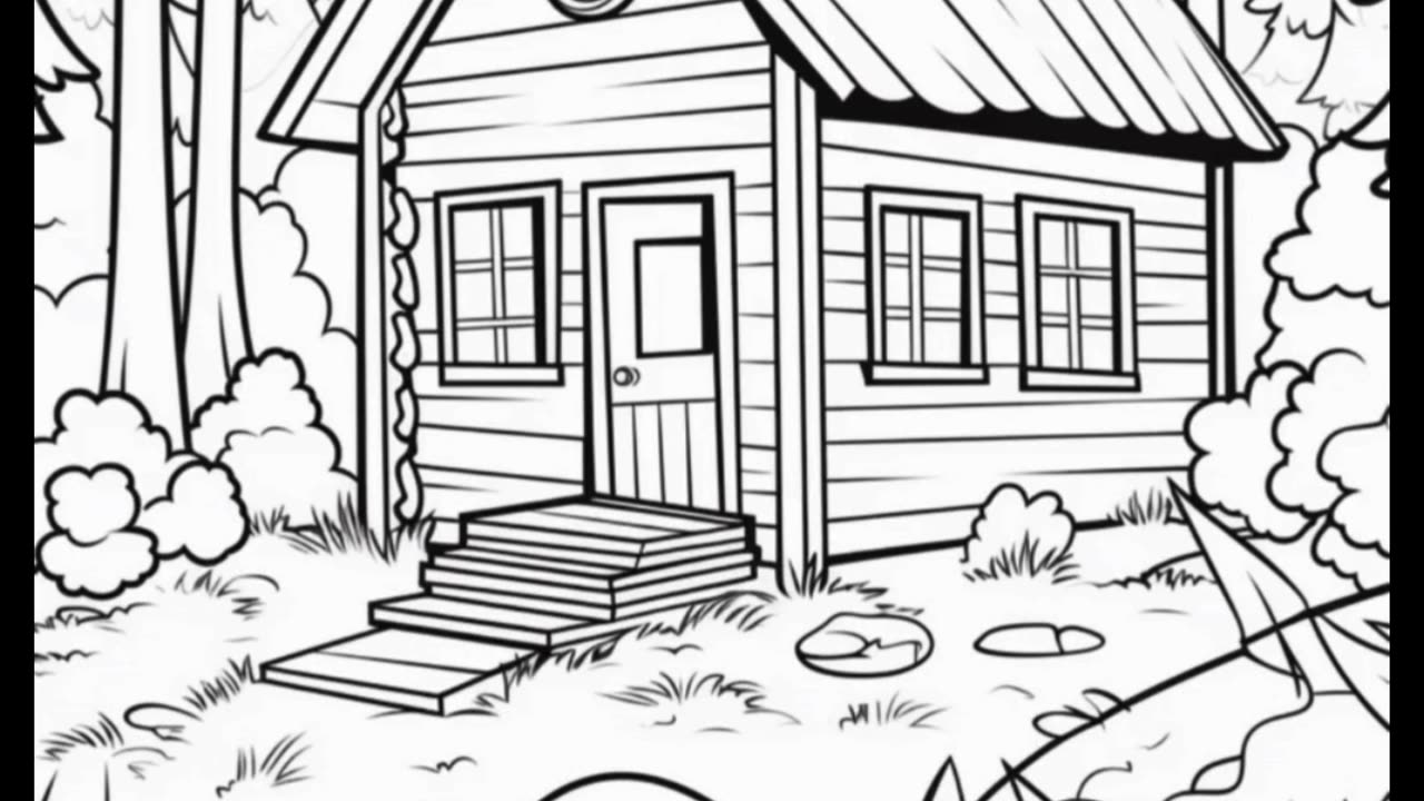 Log Cabin Coloring Book