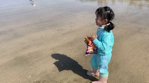 A child who feeds the birds:)