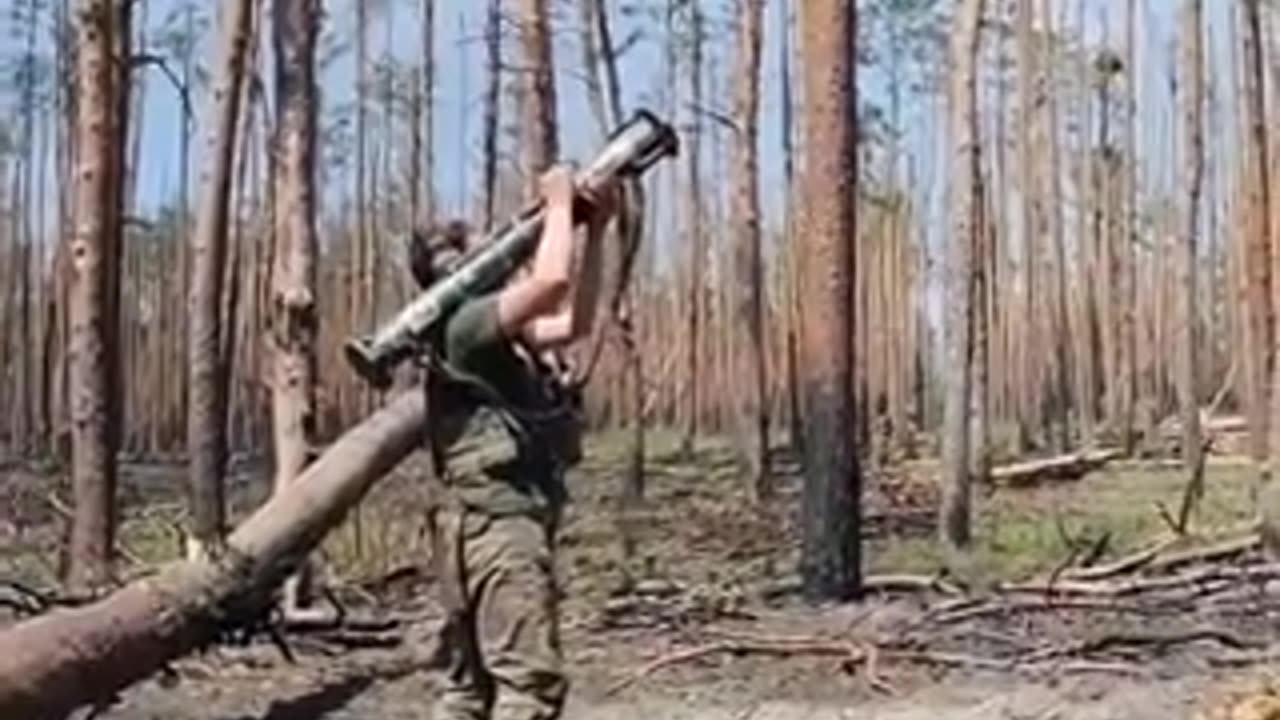 AFU soldier with a grenade launcher. "Monkey and glasses."