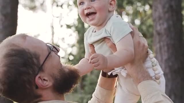 happy baby totally enjoys his new personal backpack