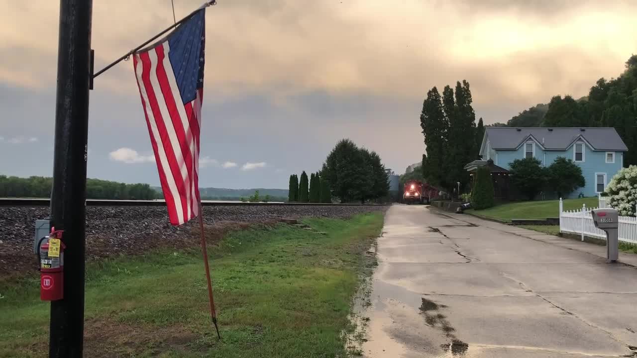 Train on the Mississippi