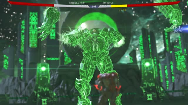 ATROCITUS vs Green lantern - Conquering the god of the mountain game Injustice 2