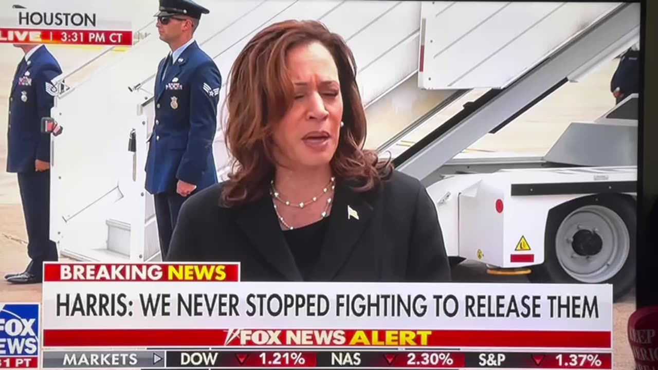 Kamala Harris speaking on U.S. - Russia prisoner swap