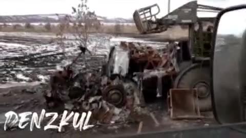 Destroyed positions of the Ukrainian army in the vicinity of Rubizhne