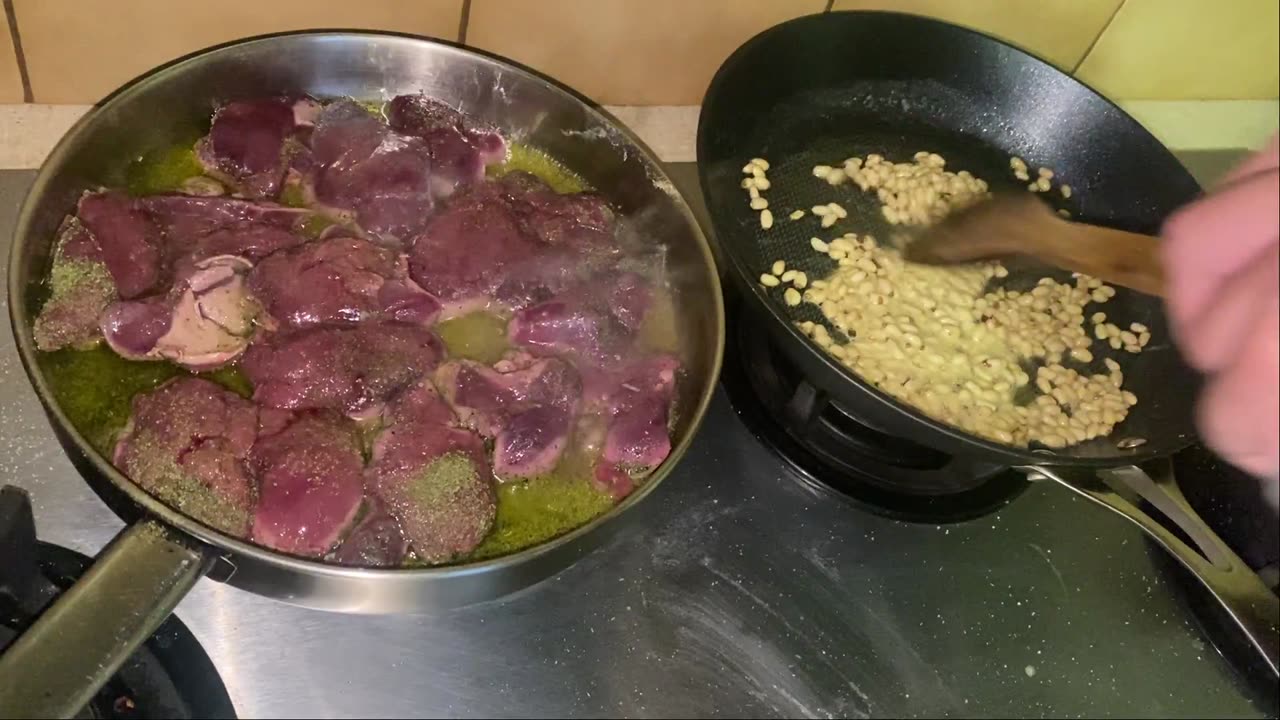 Pine Nuts With Chicken Liver Mixed with Beef Mince