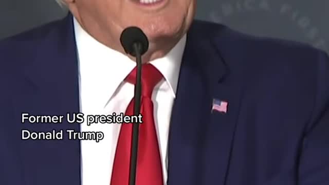 Former US president Donald Trump has given his first speech in Washington DC