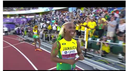 Shelly Ann Fraser Pryce wins 100m Gold medal at 2022 World's championships