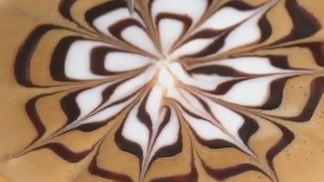 Freshly made latte