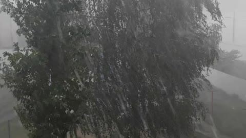Crazy hail instead of rain