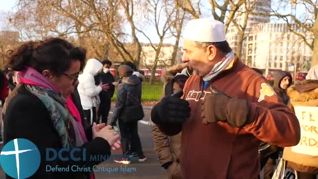 Muslim refuses to read the word of Allah. Speakers Corner.