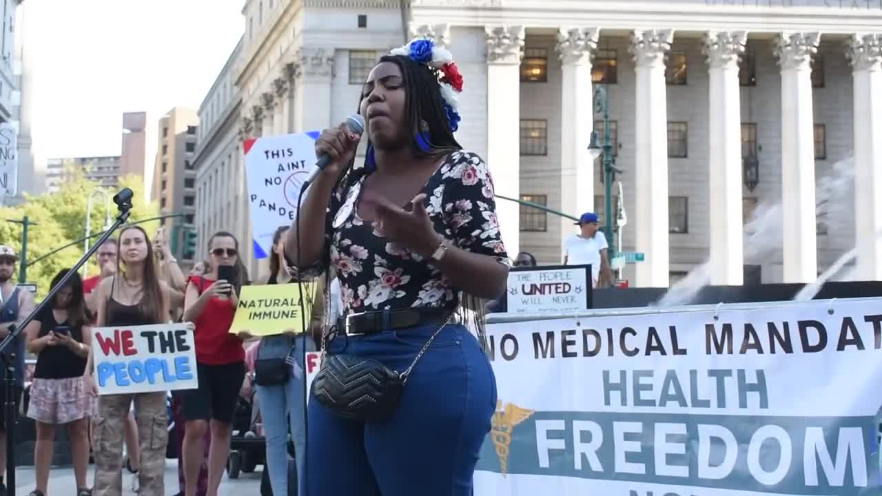 NYC Teacher gives powerful speech against the criminal Vaccine Mandates.