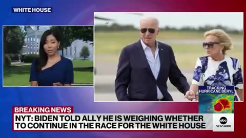 Biden told key ally he's weighing whether he should stay in the race- New York Times ABC News