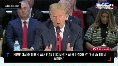 Trump Claims Israel War Plan Documents Were Leaked by "Enemy from Within"