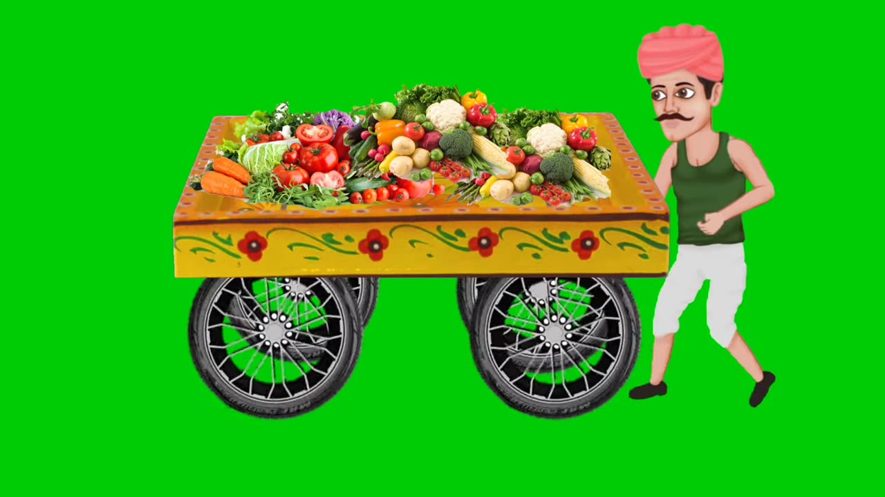 Green screen vegetable men