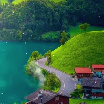 The scenery is picturesque and colorful