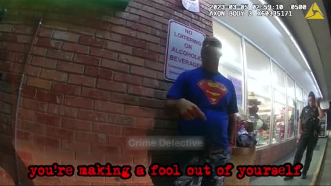 This Drunk Suspect Thinks He's A Hero & Threatens Cops #shorts #police #truecrime #hero #drunk