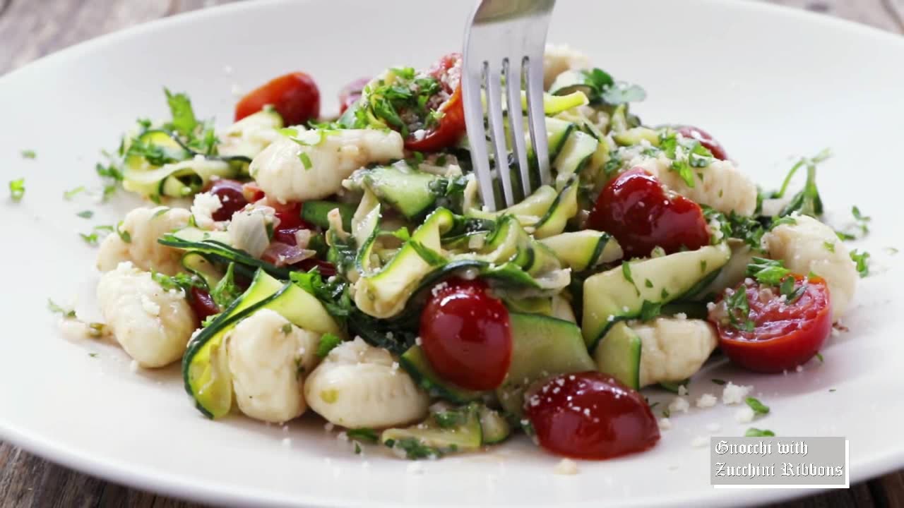 Gnocchi with Zucchini Ribbons _ Parsley Brown Butter