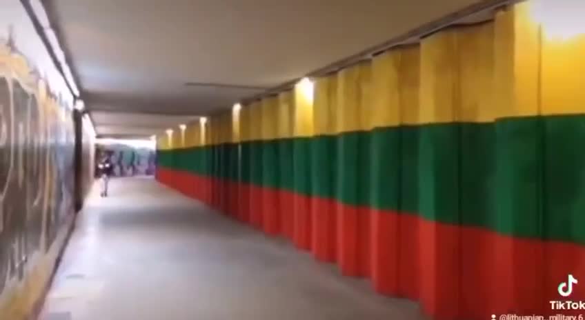 🇺🇸 Patriots paint Lithuanian flag over gay pride propaganda featured on the walls of subways