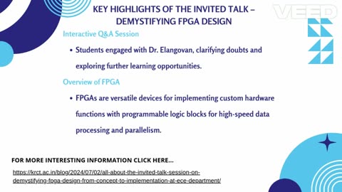 ECE Talk session on Demystifying FPGA Design at KRCT