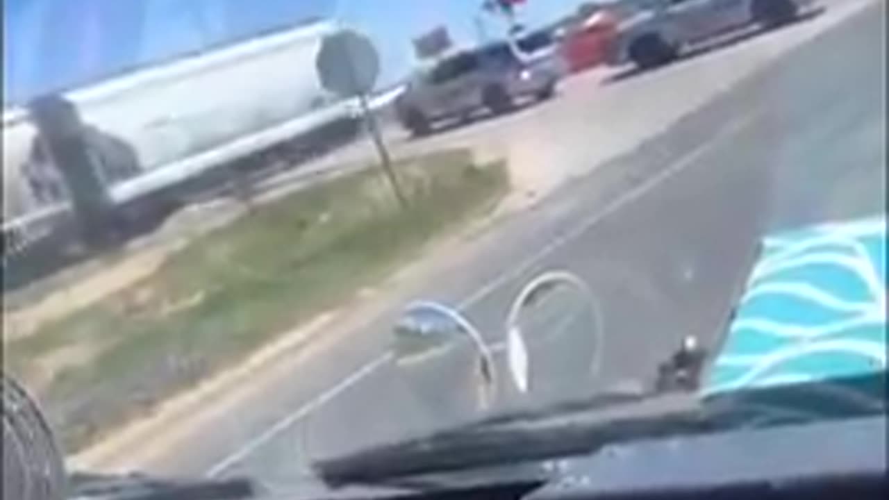 Cops try to cross Rail Road tracks with the crossing arms down...