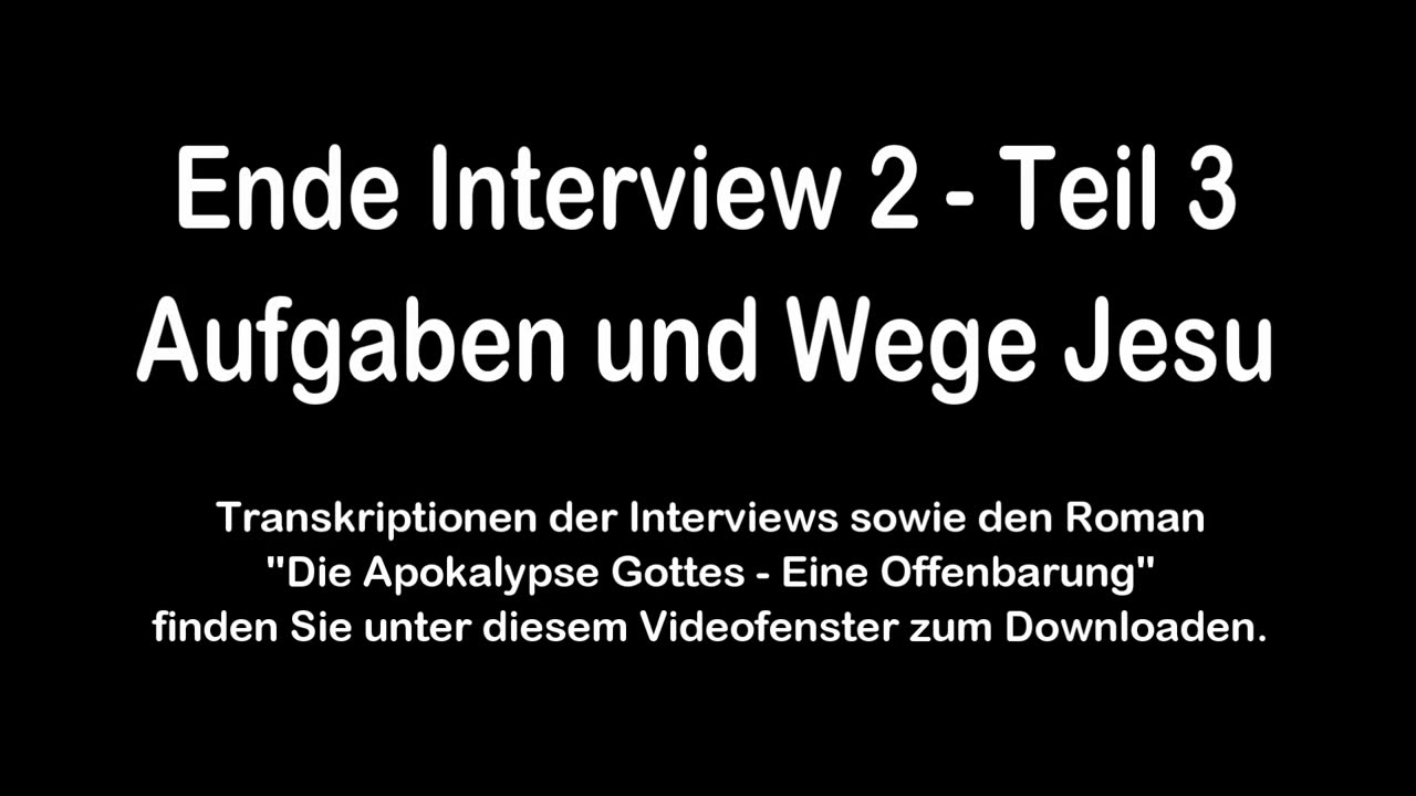 Interview 2 - Teil 3/4 - Aufgaben und Wege Jesu - Interview mit Alexander Laurent