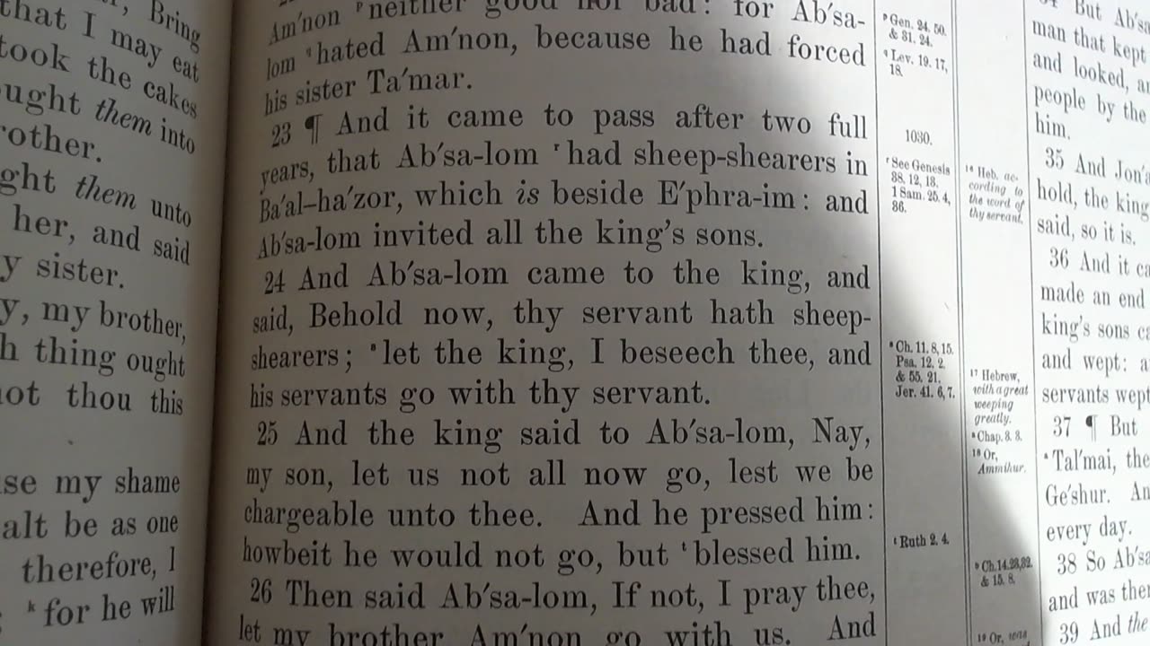 Absolom avenges Tamar