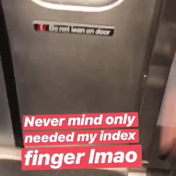 Never mind only needed an index finger