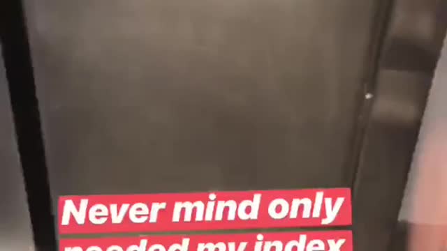 Never mind only needed an index finger