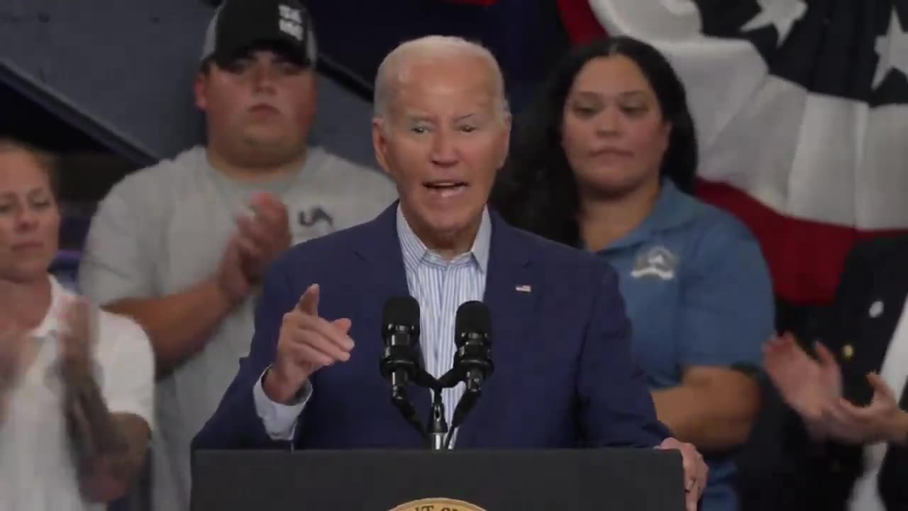 Biden: Kamala and I are "so proud" of "creating" 16 million new jobs