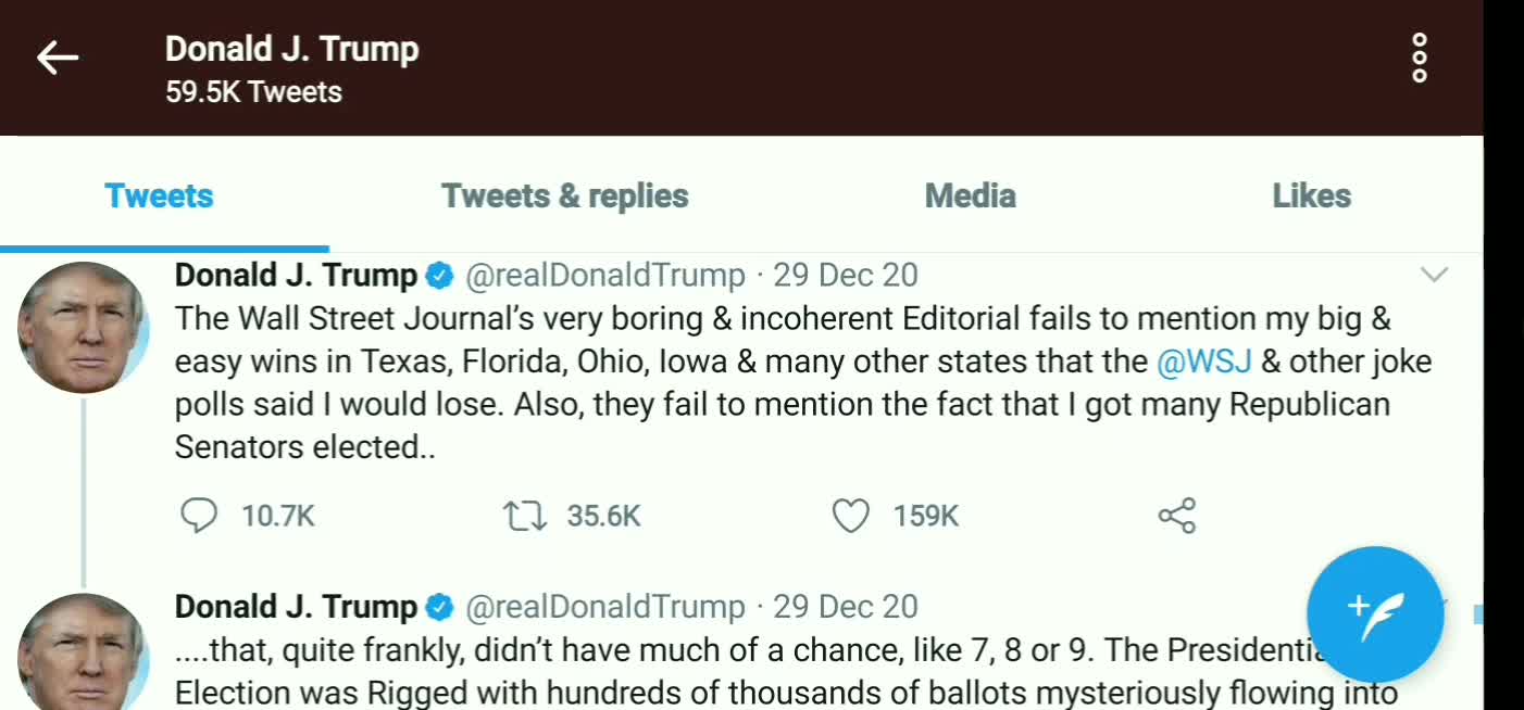 BANNED! Trump's LAST TWEETS Timeline 2 of 2