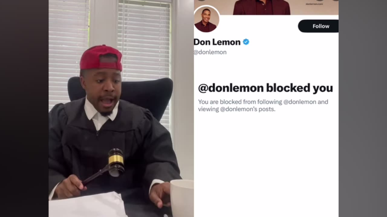 Don Lemon has blocked the honorable Terrence K Williams on X - Court is now in session