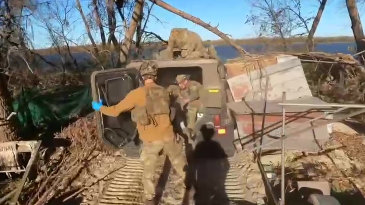 A German-Made Tracked Utility Vehicle Used as Medivac