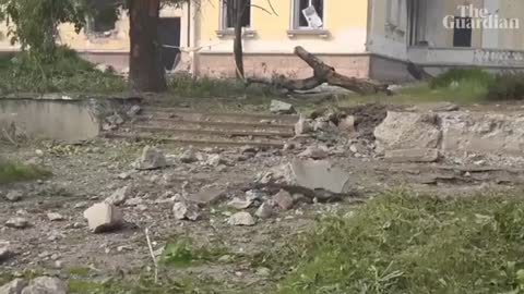 Ukrainian police document shelling aftermath in Lysychansk