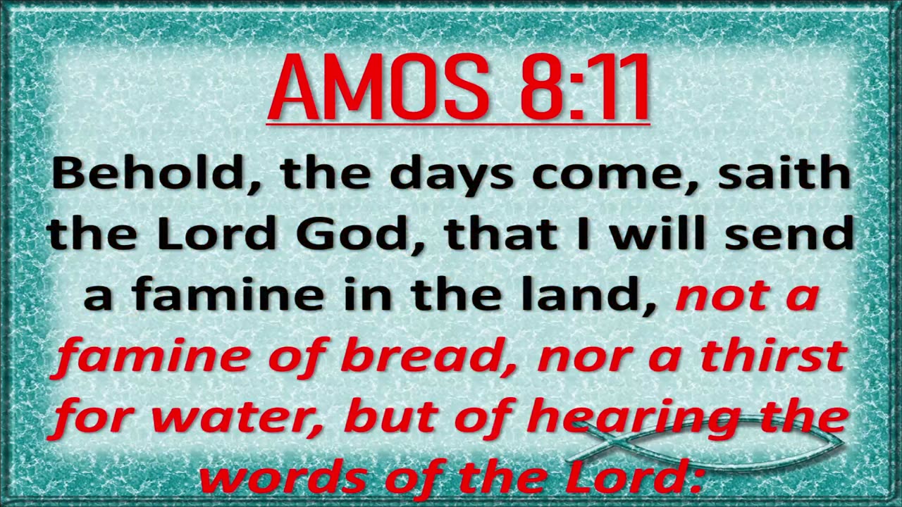 A Famine In The Land! Heb 4:7