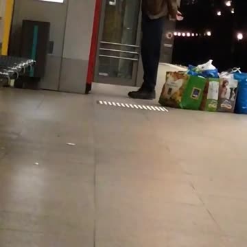 Old man tackles machine in subway station