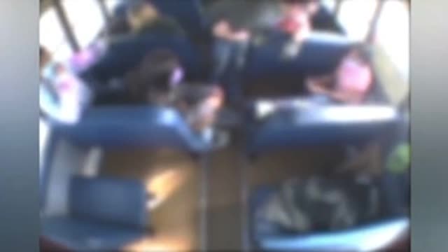 Scum Bus Driver slaps kid for mask not on face properly.