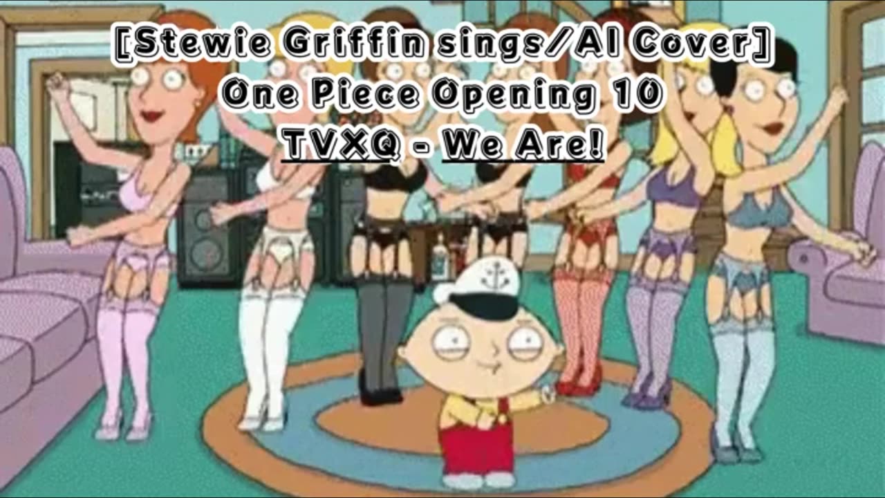 [Stewie Griffin sings/AI Cover] One Piece Opening 10 Hiroshi Kitadani/TVXQ - We Are!