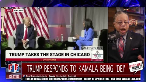 TRUMP SAYS KAMALA RECENTLY TURNED BLACK