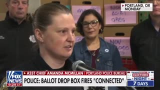 Ballot drop box fires “connected“