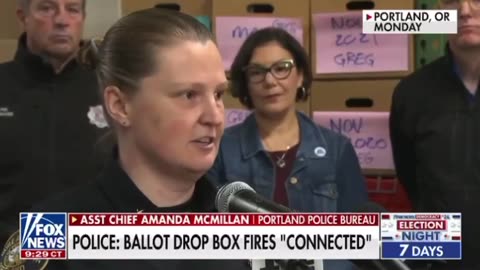 Ballot drop box fires “connected“