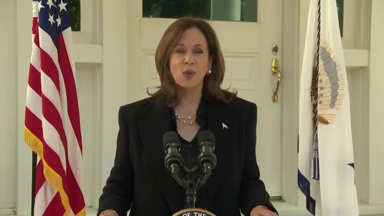 A haggard Kamala Harris just gave a bizarre brief address from her residence