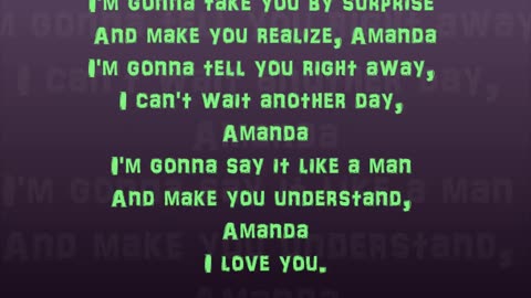 Amanda Boston Lyrics