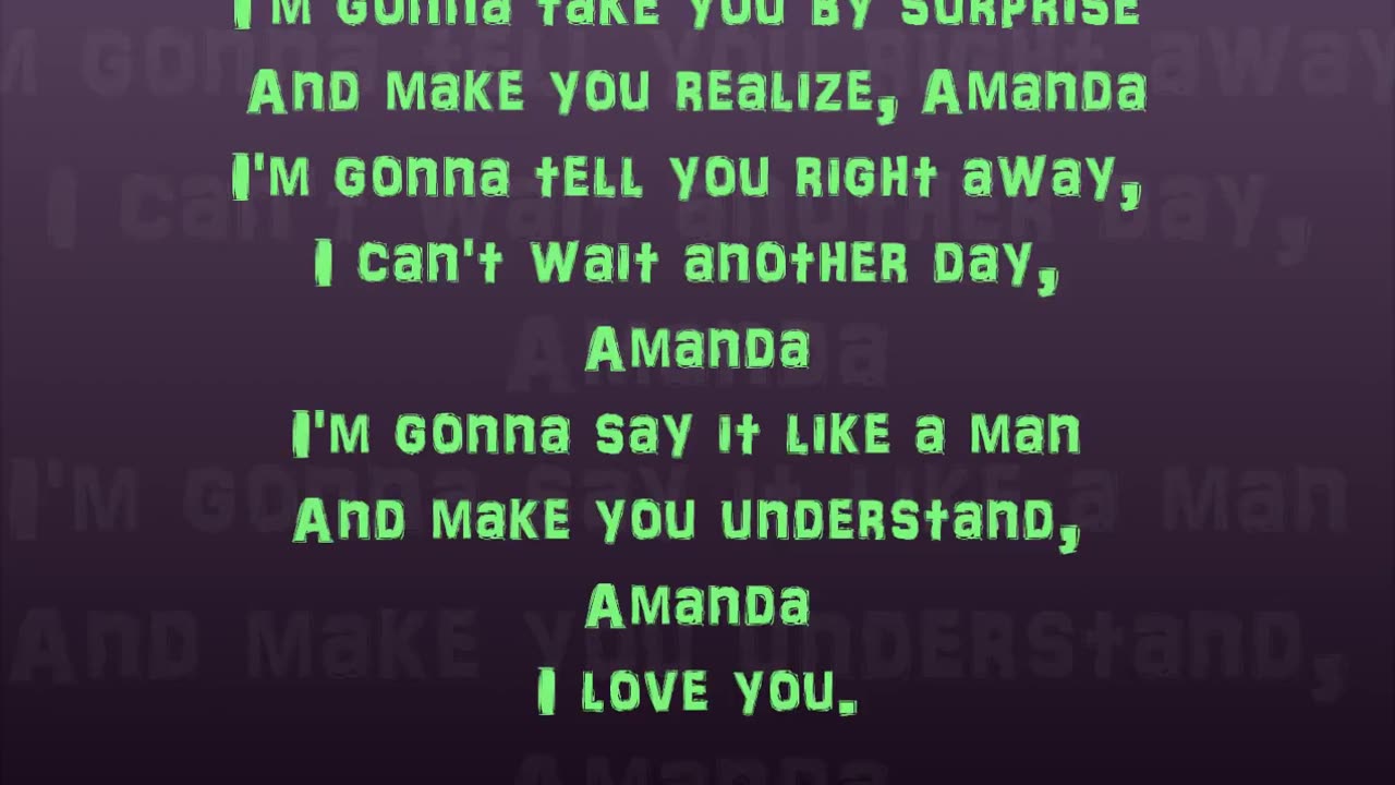 Amanda Boston Lyrics