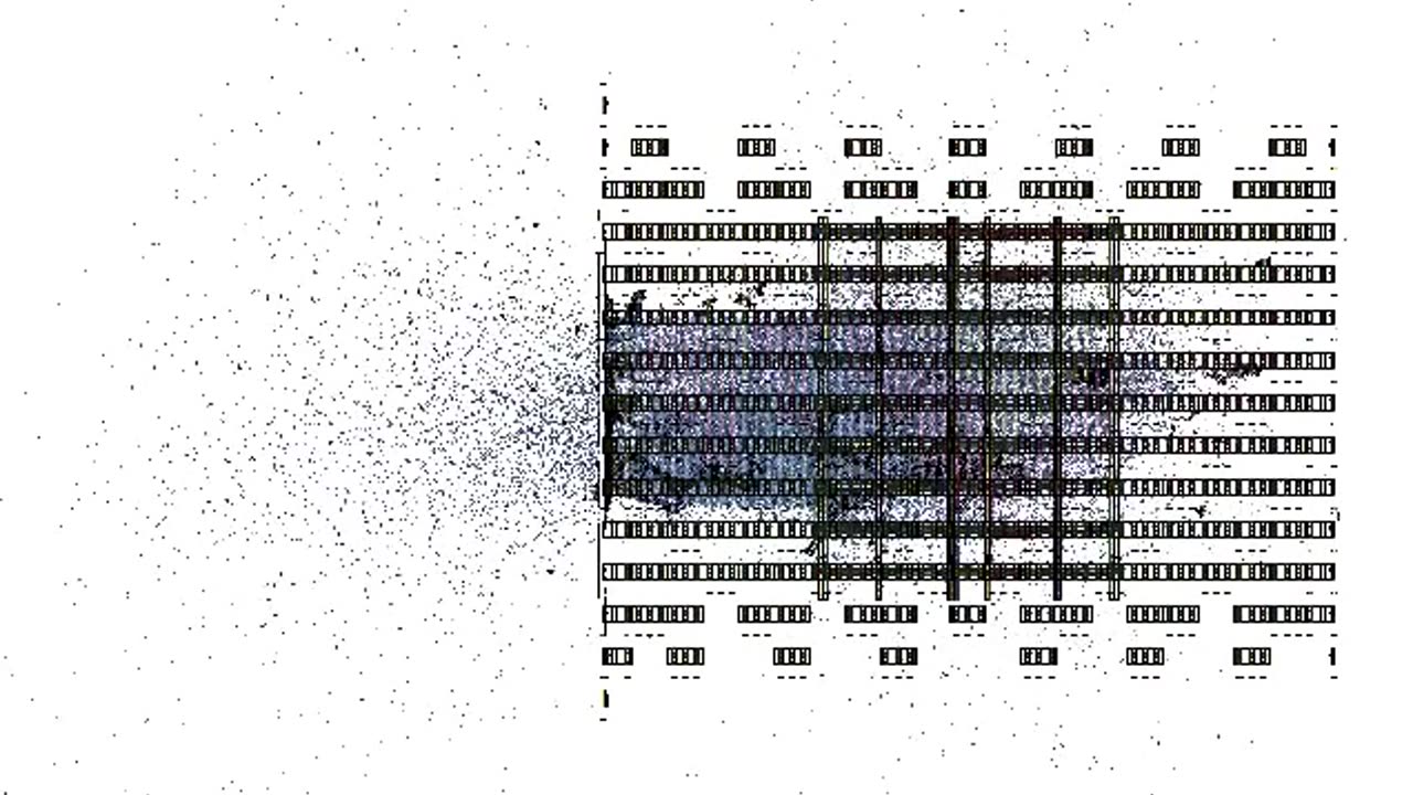 Computer simulation - WTC Towers aircraft impact - Global analyses - WTC1 - GA3 Trans 1
